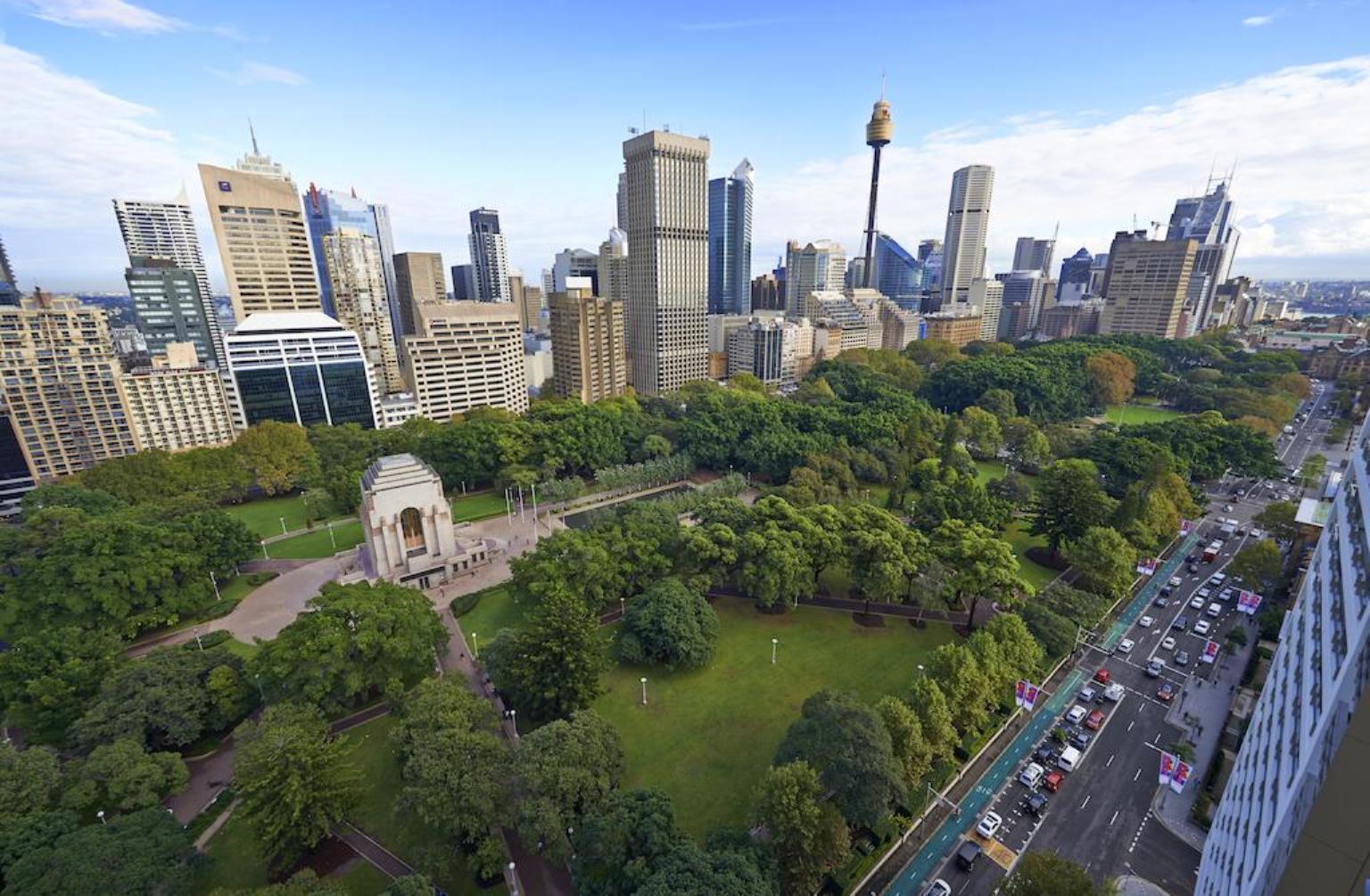 Pullman Sydney Hyde Park Hotell Exteriör bild The Domain, Sydney
